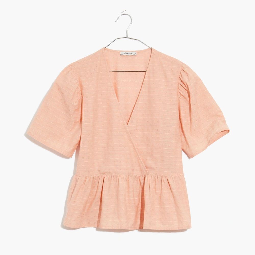 Madewell Women's Crossover Peplum Top short blouse XXS Small